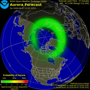 Current Northern hemispheric power input map