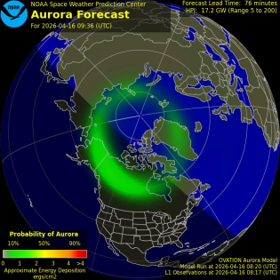 Current Northern hemispheric power input map