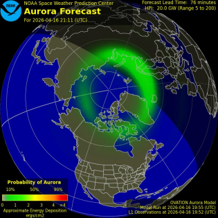 Current Northern hemispheric power input map