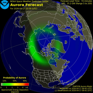 Current Northern hemispheric power input map