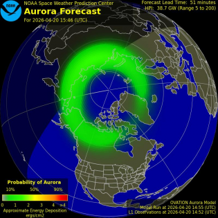Current Northern hemispheric power input map