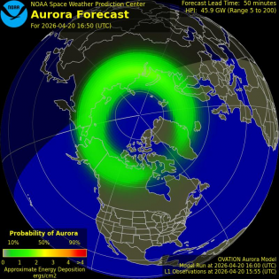 Current Northern hemispheric power input map