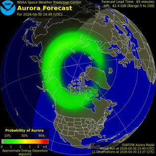 Current Northern hemispheric power input map