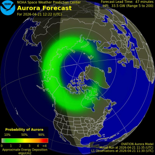 Current Northern hemispheric power input map