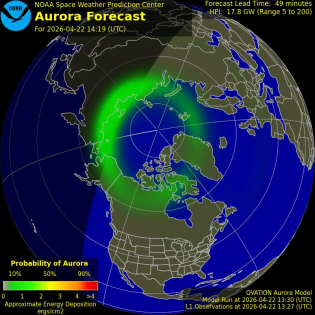 Current Northern hemispheric power input map