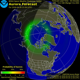 Current Northern hemispheric power input map