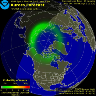 Current Northern hemispheric power input map