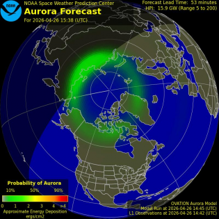Current Northern hemispheric power input map