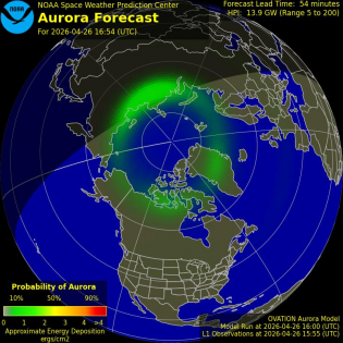 Current Northern hemispheric power input map