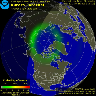 Current Northern hemispheric power input map
