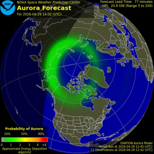 Current Northern hemispheric power input map