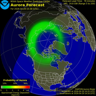 Current Northern hemispheric power input map