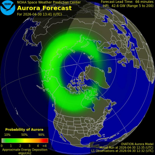 Current Northern hemispheric power input map