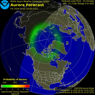 Current Northern hemispheric power input map
