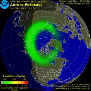 Current Northern hemispheric power input map