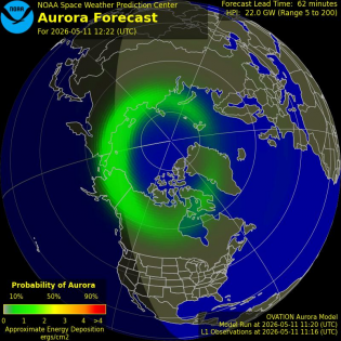 Current Northern hemispheric power input map
