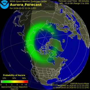 Current Northern hemispheric power input map