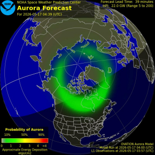 Current Northern hemispheric power input map