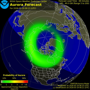 Current Northern hemispheric power input map