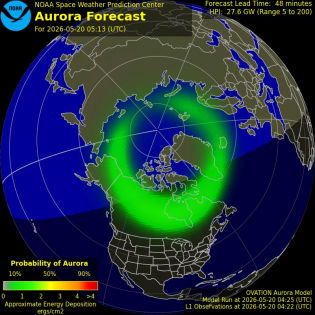 Current Northern hemispheric power input map