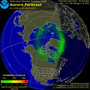 Current Northern hemispheric power input map