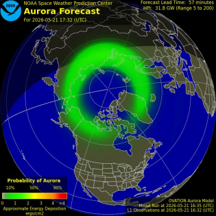 Current Northern hemispheric power input map