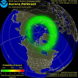 Current Northern hemispheric power input map