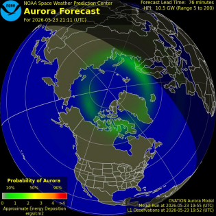 Current Northern hemispheric power input map