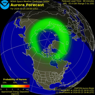 Current Northern hemispheric power input map
