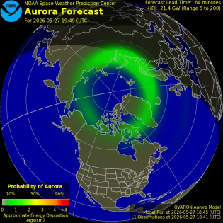 Current Northern hemispheric power input map