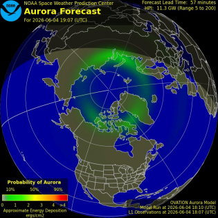 Current Northern hemispheric power input map