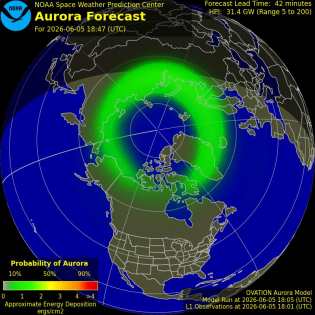 Current Northern hemispheric power input map