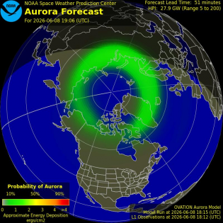 Current Northern hemispheric power input map