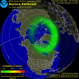 Current Northern hemispheric power input map