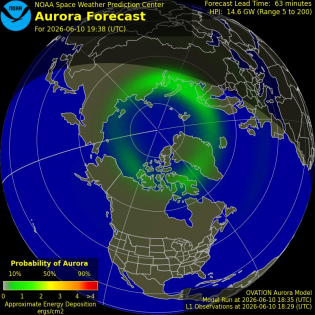 Current Northern hemispheric power input map