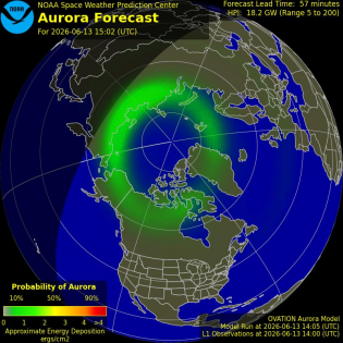 Current Northern hemispheric power input map