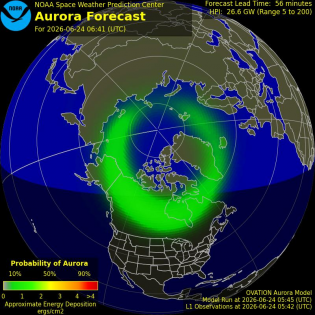 Current Northern hemispheric power input map