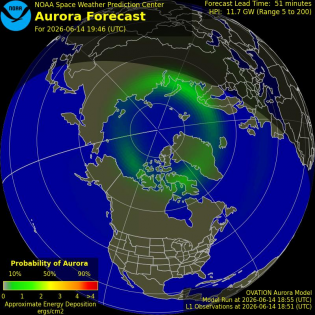 Current Northern hemispheric power input map