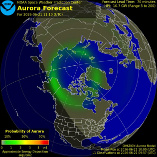 Current Northern hemispheric power input map