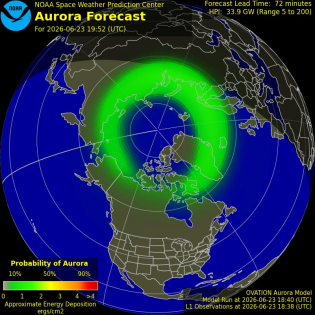 Current Northern hemispheric power input map