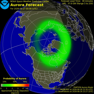 Current Northern hemispheric power input map