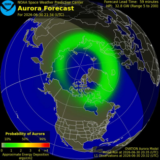 Current Northern hemispheric power input map