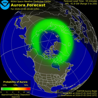 Current Northern hemispheric power input map