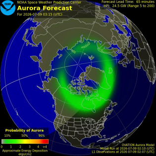 Current Northern hemispheric power input map