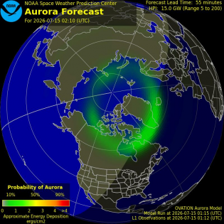 Current Northern hemispheric power input map