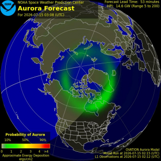 Current Northern hemispheric power input map