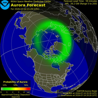 Current Northern hemispheric power input map