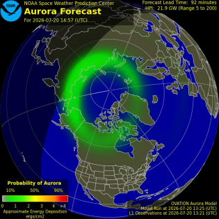 Current Northern hemispheric power input map