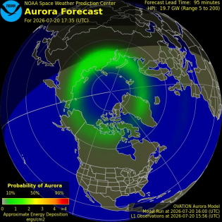 Current Northern hemispheric power input map