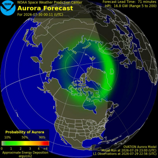 Current Northern hemispheric power input map